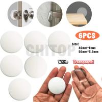 【LZ】 6PCS White Door Handle Bumper Protective Plug Self-adhesive Transparent Silicone Wall Protector Non-slip Door Stopper Muffler