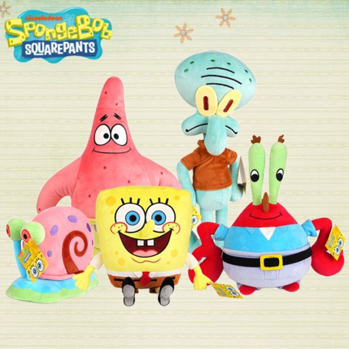 2023 New SpongeBob Anime Snail Captain Squidward Tentacles Patrick Star  Stamp Pattern SquarePants Figures Toys For Children Gift - AliExpress