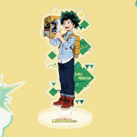 การ์ตูนอนิเมะ My Hero Academia คอสเพลย์เด่น,หุ่นอะคริลิก Midoriya Izuku Todoroki Shoto โมเดลการตกแต่งโต๊ะพัดลมของขวัญของสะสม