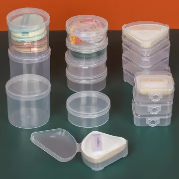 1pc small round plastic box transparent PP plastic container