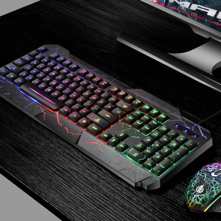 Gaming Keyboard Mouse Combo USB Wired Keybord Gamer Kit Waterproof ...