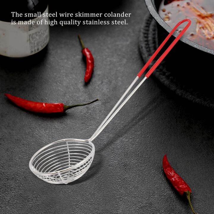 8-pieces-stainless-steel-spider-strainer-spoon-small-wire-skimmer-colander-for-hot-pot-tortellini-and-meatball