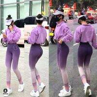 【CC】 2023 Gradient Waist Pants Gym Squat Proof Leggings