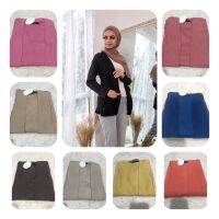 CARDIGEN POCKET MUSLIMAH PLUS SIZEWOMEN OUTER WEARKNITED COTTON