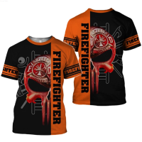 New 2021Firefighter 3D All Over Printed CLothes DA486Fashionable mens short-sleeved 3D printed T-shirt{trading up}