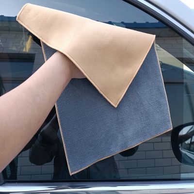 【CW】 Suede Double-sided Absorbent Car Drying Glass Cleaning Windows Cars Mirrors Traceless Reusable 30CMx30CM