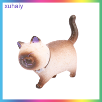 xuhaiy 1PC CUTE MINI PVC Animation โมเดลตุ๊กตาแมวรูปของเล่นหัตถกรรมหัตถกรรม Deco