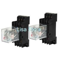 2pcs HH53P AC 220/240V Motor Control 3NO 3NC Power Relay w Base Socket