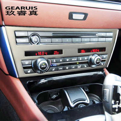 สำหรับ BMW F07 5 Series GT รถจัดแต่งทรงผมซีดีแผงควบคุมสติกเกอร์ซีดีแผงปุ่มปกกรอบตกแต่งอานิสงส์อุปกรณ์ตกแต่งภายใน
