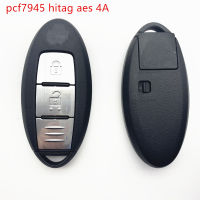 2ปุ่มสมาร์ทกุญแจรีโมท433.92เมกะเฮิร์ตซ์4A PCF7945ชิป Keyless สำหรับ Niss-An Qashqai XT Rail 2014-2017แบบบูรณาการชิป S180144102