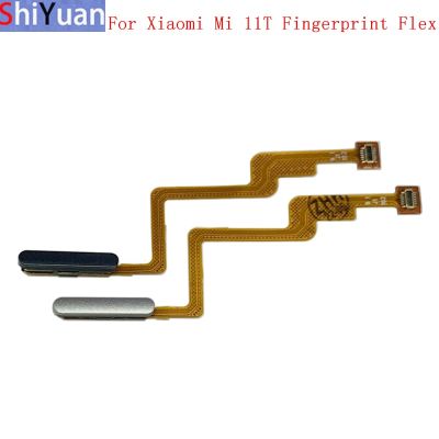 เครื่องสแกนลายนิ้วมือเซ็นเซอร์ปุ่มโฮม Flex Cable Ribbon สําหรับ Xiaomi Mi 11T Pro Touch Sensor อะไหล่ทดแทน