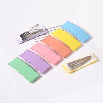 10/20pcs 5.5cm Wave Hairpins Water-Drop BB Clip Rectangle Macaron Color Hairclips For Diy Jewelry Making Hair Clip Accessories