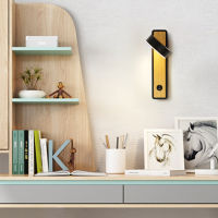 LED Wall Lamp with Switch 5W Bedroom Living Room Nordic Modern Wall Light Aisle Study Reading Sconce White Black Wall Lamps