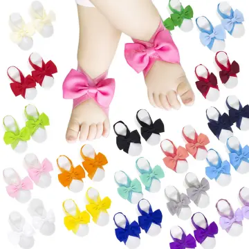 BTJX 22 Pairs Solid Chiffon Flower Barefoot Sandals Feet Accessories For Baby  Girls Toddlers Kids - Walmart.com