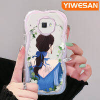 YIWESAN เคสปลอกสำหรับ Samsung J7 J7 Prime 2 J2อารมณ์อารมณ์ผู้หญิงดอกไม้ลายคลื่นดีไซน์ใหม่เคสมือถือกันกระแทกแบบใสอ่อนเคสโปร่งใสลายกล้องถ่ายรูปเรียบง่ายอ่อนโยนฝาครอบป้องกัน