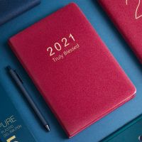 《   CYUCHEN KK 》2021 Year Planner Calendar A5 Notebook Portable Agenda Weekly Monthly Notepad Organizer หนังสือกำหนดการเครื่องเขียน