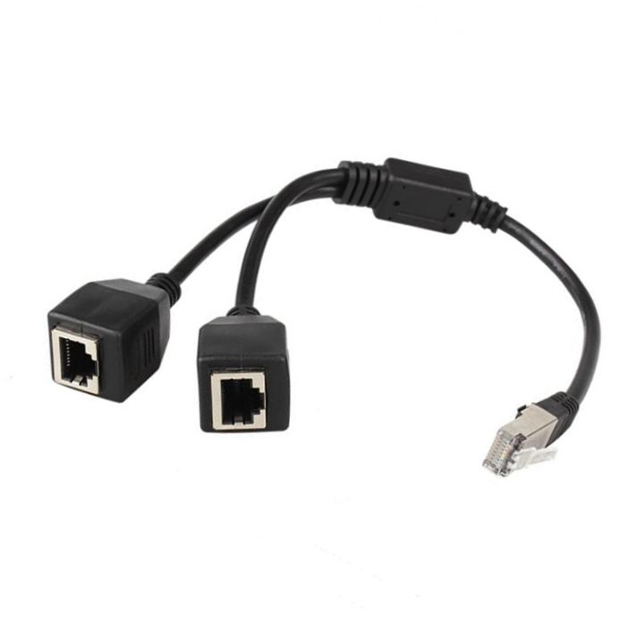 RJ45 Splitter Cable,1 Male to 2 Female Connector