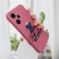 เคสโทรศัพท์ Xiaomi Poco F5 Pro 5G Poco F5 5G Redmi Note 12 Turbo 5G Redmi K60 5G เคสคุ้กกี้มอนสเตอร์ลายการ์ตูน Sesame Street ELMO ปลอกซิลิโคนคลุมทั้งหมดเคสป้องกันทนแรงกระแทกกล้อง