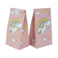 Unicorn Party Paper Box Candy Bag Wedding Baby Shower Gift Box Cookies Bags Kids Birthday Party Favors Decorations Gift Bags