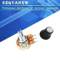 Carbon Film Potentiometer WH148 15mm 3pin + Rotary Switch Knobs Cap Kit B1K 2K 5K 10K 20K 50K 100K 250K 500K 1M ohm