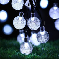 Outdoor Solar String Lights 300LED Waterproof Crystal Ball Fairy Lights Decoration Lighting for Home Garden Patio Christmas