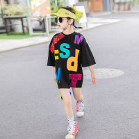 Unlimited X Girl S Dress Letter Printed Dress Fashion Dress Midi Dress Age 3-14-Year-Old Size 110-160Cm