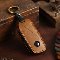 Genuine Leather Key Cover for BMW Ix X7 I7 XM 2023 Keychain Key Case Car Accessories