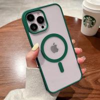 Colorful Transparent For Magsafe Magnetic Wireless Charging Case for iPhone 14 13 12 11 Pro Max Mini X Xs XR Hard Acrylic Cover