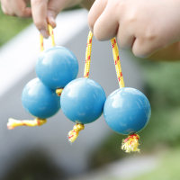 1คู่ของแอฟริกันปั่น Asalato จังหวะบอล Maracas มือเดียวตอก2สายและ4ลูก