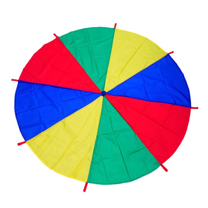 6-16-feet-play-parachute-with-8-handles-multicolored-tent-outdoor-games-for-kids