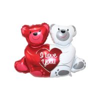 Cheapest# I Love You bear balloons cartoon boy and girl foil balloons :【Ready Stock】