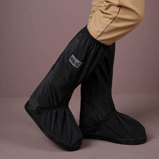 Rain boots man waterproof thickened sole outdoor cycling hiking black pvc - ảnh sản phẩm 10