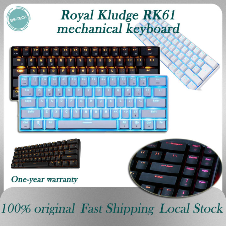 RK Royal Kludge RK61 Blue Switch Wireless Bluetooth Mechanical
