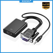 BOKEWU Bộ Chuyển Đổi VGA Sang HDMI Full HD 1080P Bộ Chuyển Đổi VGA HD Đầu