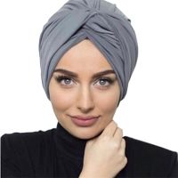 【YF】 2023 New Arrival Soft Suede Turban Hijab Caps for Women African Head Wraps Bonnet Muslim Headscarf Turbans Underscarf