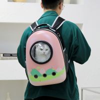 Transparent cat bag New double shoulder space capsule pet bag Portable pet backpacks Cat bag