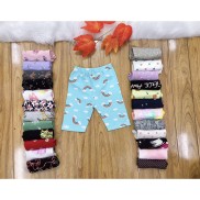 Combo 5 quần legging ngố lửng họa tiết xinh yêu dễ thương cho bé gái 8-23kg