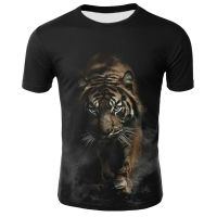 Interesting Tiger graphic t shirts Men Summer Fashion Animal Print T-shirt Trend Personality Cool blouse short sleeve t-shirts