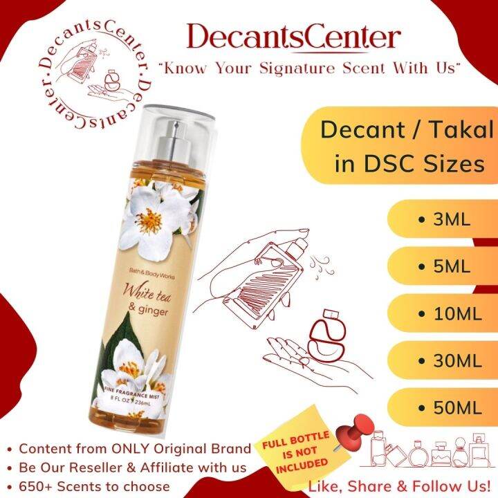 White Tea & Ginger Body Mist in DSC Travel Size Lazada PH