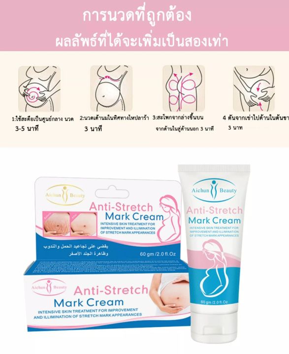 ใช้ได้ทั้งรอยแตกลายใหม่และเก่าaichunครีมทาท้องลาย-สำหรับการซ่อมแซมผิวหลังคลอด-รอยแตกลาย-ร่องไขมัน-ลดรอยแตกลาย-หน้าท้องกระชับ-ครีมทาขาแตกลาย-ครีมแก้หน้าท้องลาย-ครีมลดรอยแตก-ครีมลดรอยแตกลาย-ครีมทาหน้าท้