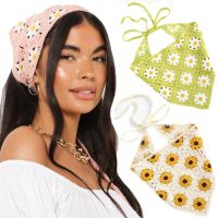 【YF】 Trend Bohemia Printing Triangle Bandana Turban Crochet Hair Scarf For Women Fashion Hairband Knitted Headband Accessories