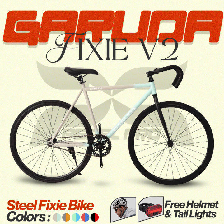 Garuda Fixie Steel Version 2 2TONE Outdoor Cycling Street Budget Fixie