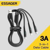 Essager 3 In 1 USB Type C เคเบิลไมโคร USB USB สายชาร์จสำหรับ14 13 12 X Pro Max สายข้อมูลโทรศัพท์มือถือ PCPO