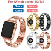 For Apple Watch Band 3 2 1 38mm 42mm metal watchband For iWatch Series 4 44mm 40mm replacement Rhinestone watch Bracelet Straps Straps