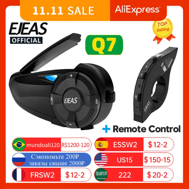 EJEAS Q7 Quick7 Bluetooth 5.0 Quickly Pair Waterproof Motorcycle