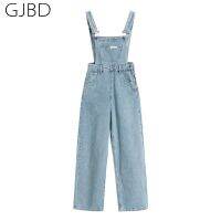 Overalls Pants Womens Suspender Jeans 2022 Spring Plus Size Streetwear Baggy Braces Pants Vintage Blue Mom Denim Braces Trouser