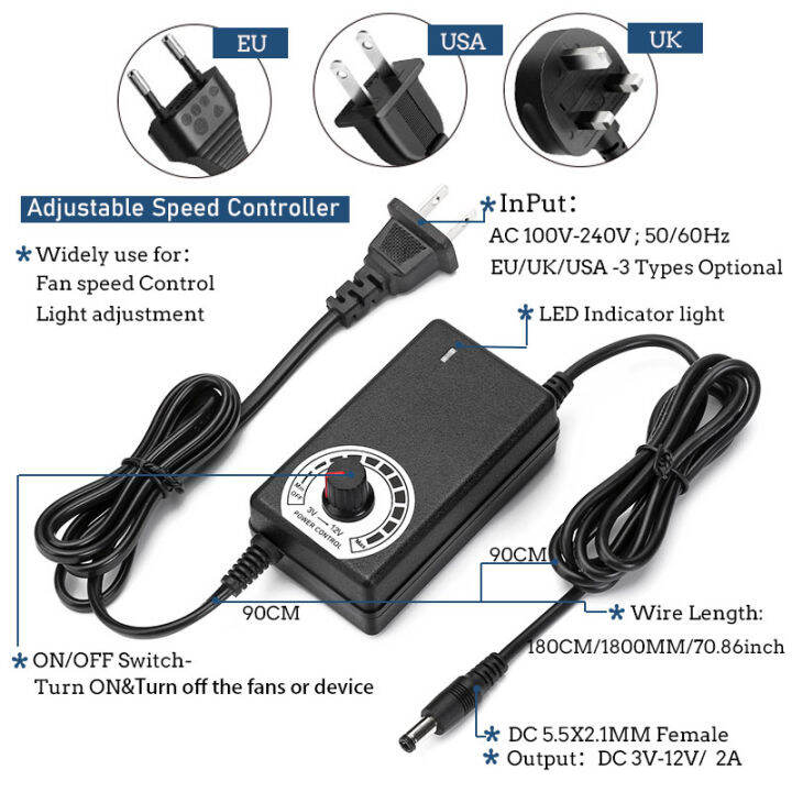 97mm-turbo-blower-fan-12v-dc-female-connector-97x94x33mm-centrifugal-cooling-fan-w-ac-100v-220v-power-adapter-adjustable-speed