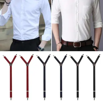 2Pcs Men Shirt Stays Belt Non-slip Locking Clips Keep Shirt Tucked