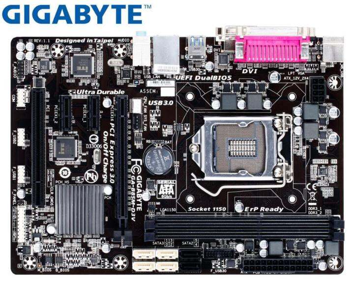 Gigabyte GA-B85M-D3V B85M-D3V-A Original Motherboard LGA 1150 DDR3 B85M ...