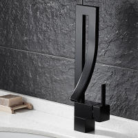 ss Basin Faucet Luxury Bathroom Faucet Sink Mixer Tap Deck Mounted Faucet Hot And Cold BlackGoldChromeNickel Mixer Tap